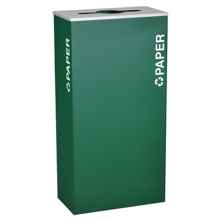 EX-CELL KAISER Ex-Cell Kaiser RC-KD17-P EGX Rectangular Paper 17 GallonRecycling Receptacle; Emerald Texture RC-KD17-P EGX